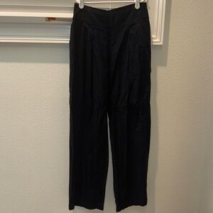 Abercrombie & Fitch Women's Black Linen Trousers